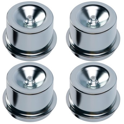 Nkiy Quen 4 Pcs Rustproof Axle Grease Caps Galvanized Surface 1.98 Inch Trailer