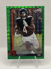 2025 Topps Chrome - AutoD'Andre Swift #BA-DSW Green Geometric /99 Bears