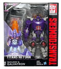 Transformers Titans Return Voyager Galvatron & Nucleon Hasbro 2016 NIB Figures