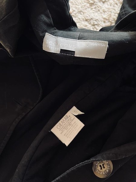 Women Iceberg Trench Coat Black Denim 34 / XS / 42
