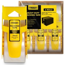 TROOZY Clear Heavy Duty Packing Tape with Dispenser for Packing Shipping Movi...