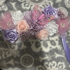 Pink Lavender Butterfly Baby Shower Corsage Pin Set for Mommy Daddy