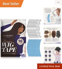 96pcs Wig Tape Double Sided Ultra Hold - Lace Front Tape for Wigs, Toupee Tap...