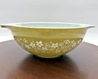 VINTAGE Pyrex Cinderella Bowl Spring Blossom Green Crazy Daisy 444 Green 4QT