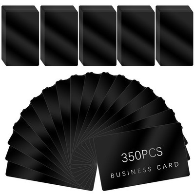 350 Pcs Metal Business Card Blanks, Black Aluminium Metal Business Cards for ...