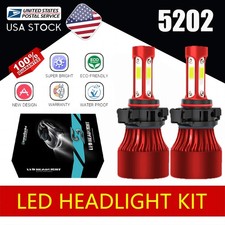 5202 LED Fog Light Kit Bulbs 6500K White for GMC Sierra 1500 2500 3500 2007-2013