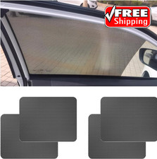 4 PCS Car Side Window Sunshade, 16.5" 15" Static Cling Auto Shade Black