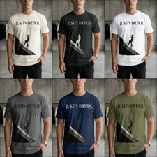 NEW  Justin Bieber Coachella Graphic T-Shirt   Festival Streetwear Tee