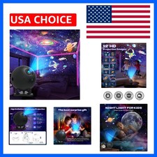 Galaxy Star Projector Night Light, 12 Film Discs, Ultra HD Projection, Whispe...