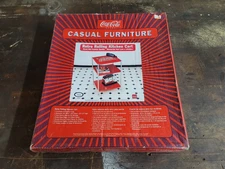 Vtg. Coca Cola Casual Furniture Retro Rolling Kitchen Cart NIB