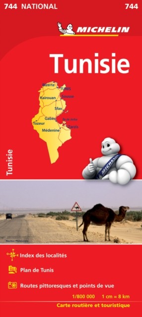 Tunisia - Michelin National Map 744 Map by Michelin (Sheet map, folded)