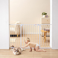 29.5-53" Extra Wide Safety Gate for Stairs, Auto Close Dog Gate for the House, E