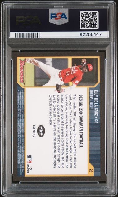 2024 Topps Throwback Thursday #26 Elly De La Cruz Rookie RC PSA 10 MINT PR: 3765 view 2