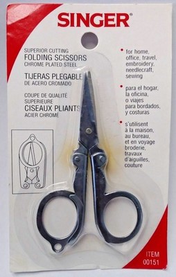 Singer 00151 3'' Superior Cutting Chrome Plated Steel Folding Scissors
