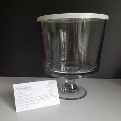 The Pampered Chef Classic Glas TRIFLE BOWL mit Gummideckel - NEU & TADELLOS