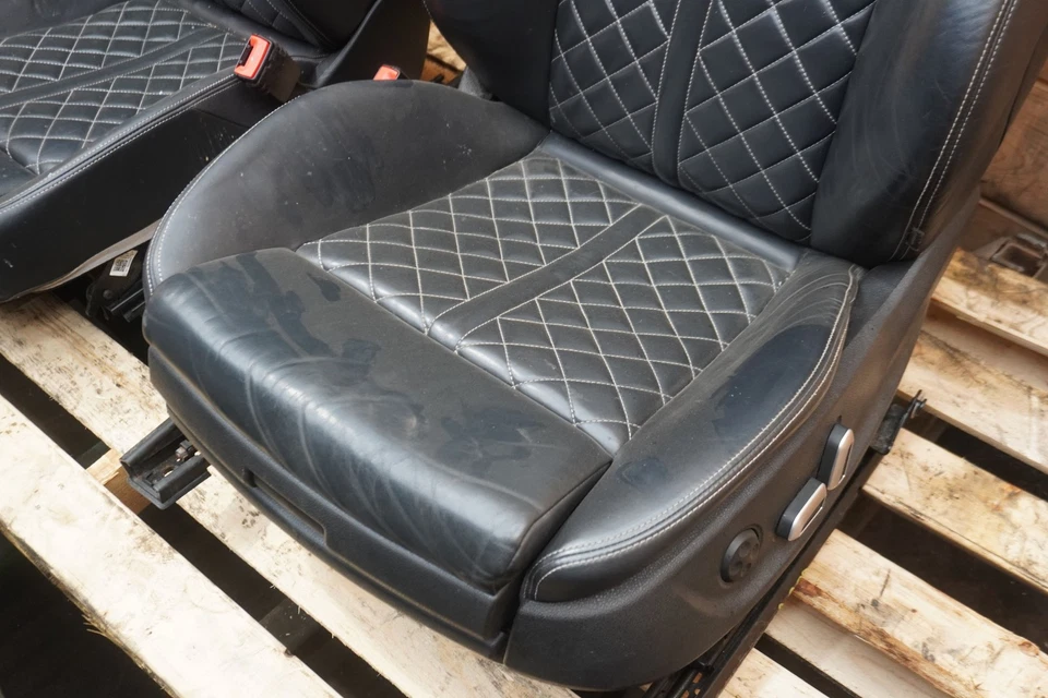 Set Front & Rear Driver Passenger Diamond Stitch Bucket Seats Audi A6 S6 12-18 - Изображение 4 из 4