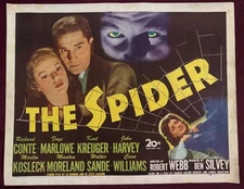 SPIDER POSTER 1945 RICHARD CONTE FAYE MARLOWE HALF SHEET