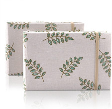 2 Pack 4x6 Photo Albums with 100 Pockets, Linen Cover, Portable Wedding Baby