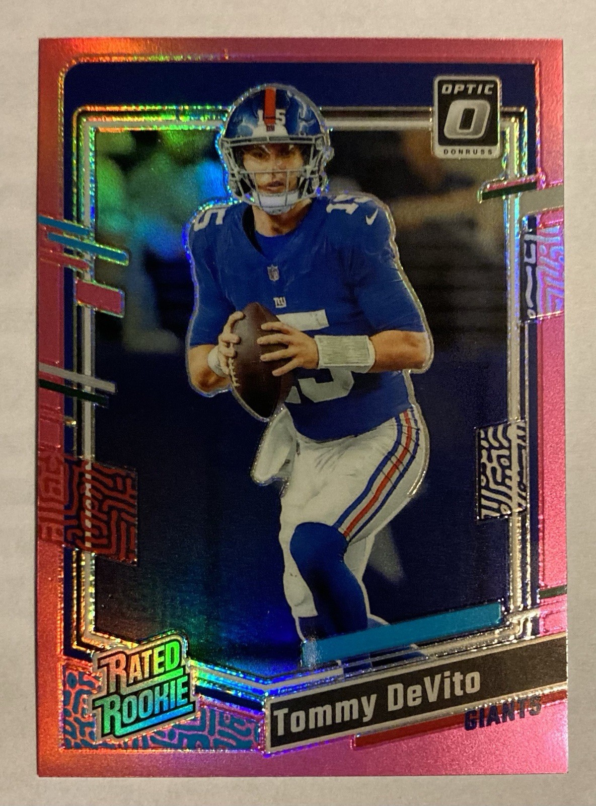 2023 Tommy DeVito Panini Donruss Optic Holo Pink Prizm Rated Rookie #280