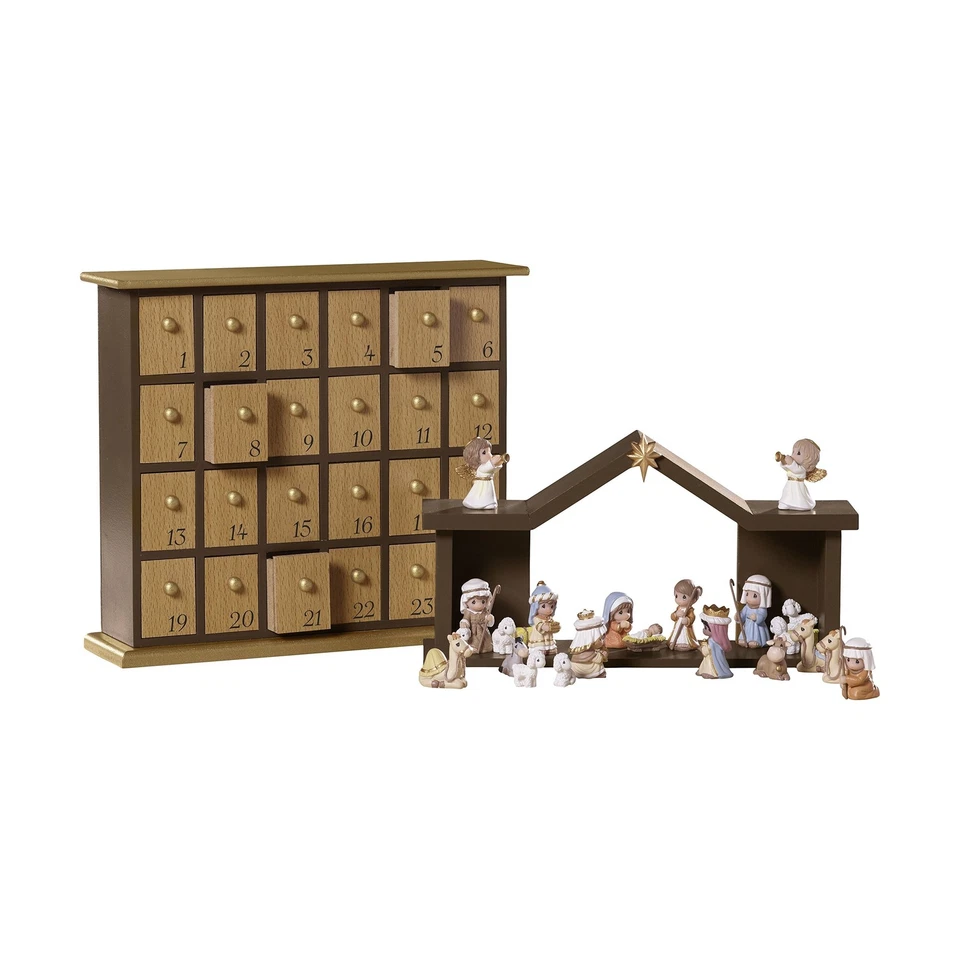 Precious Moments"" O Ven, adorémoslo Belén Calendario de Adviento -27 Piezas... Foto 4 de 4