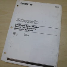CAT 933C 939C HYSTAT TRACK LOADER HYDRAULIC Hose system SCHEMATIC Shop Manual