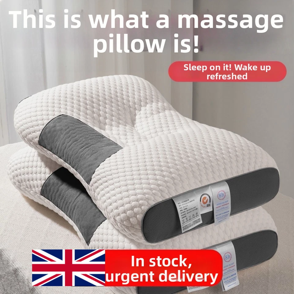 HFICY Comfort Pillow Ergonomic Cervical Orthopedic Support For Neck Shoulder Pain UK