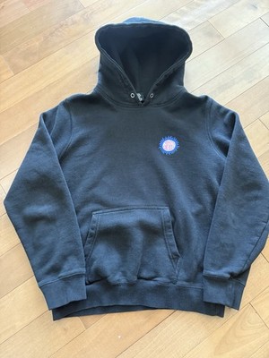 Men's Y2K Stussy Sun Logo Spellout Hoodie S Black Skate Surf