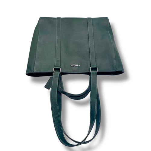 COACH Hudson Double Handle bag Leather Tote bag Green C8157 Authentic Used Japan - Picture 4 of 14