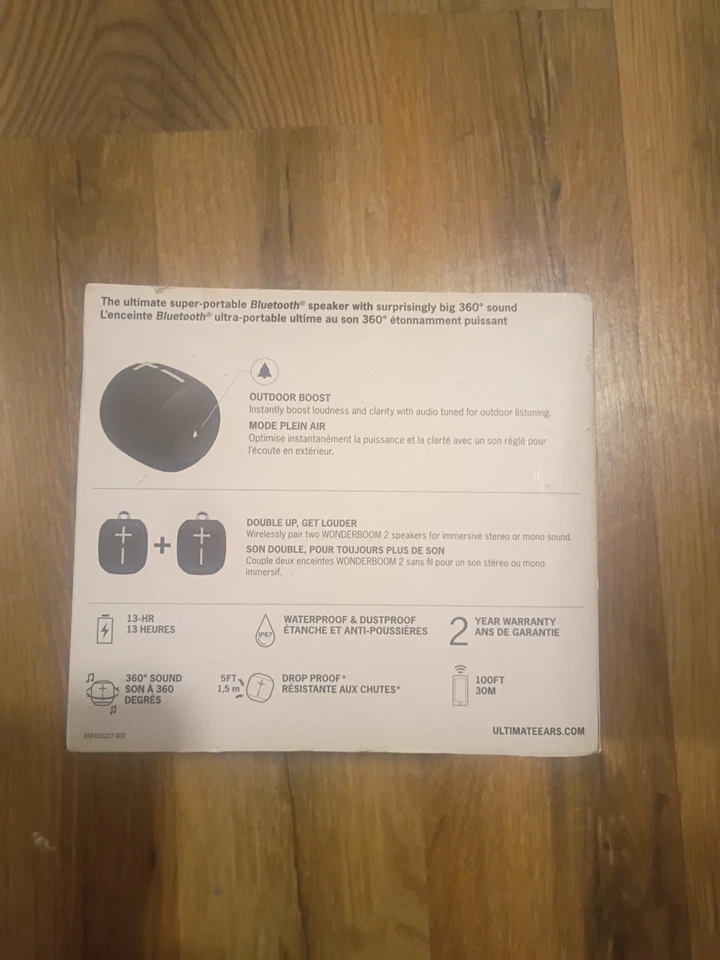 Altavoz inalámbrico Bluetooth Ultimate Ears WONDERBOOM 2 NUEVO EN CAJA SELLADA Foto 4 de 4