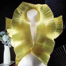 10 Yards Ruffled Lace Trims Organza Pleated Fabric Trim Tulle Lace Border Retro