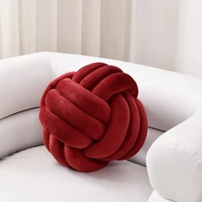Soft Knot Ball Pillows,Round Throw Pillow Cushion Home Decoration Plush Pillo...