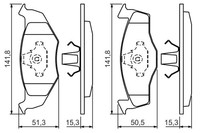 1X Bosch 0 986 424 449 Bremsbelagsatz Scheibenbremse FüR VW Seat