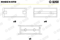 Glyco H1100/5 Std Kurbelwellenlager FüR Ford,Ford Asia & Oceania,Ford Australia,