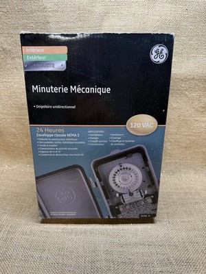 GE 24-Hour Mechanical Time Switch 15163 40A 120V 5HP Outdoor Box Timer NEW