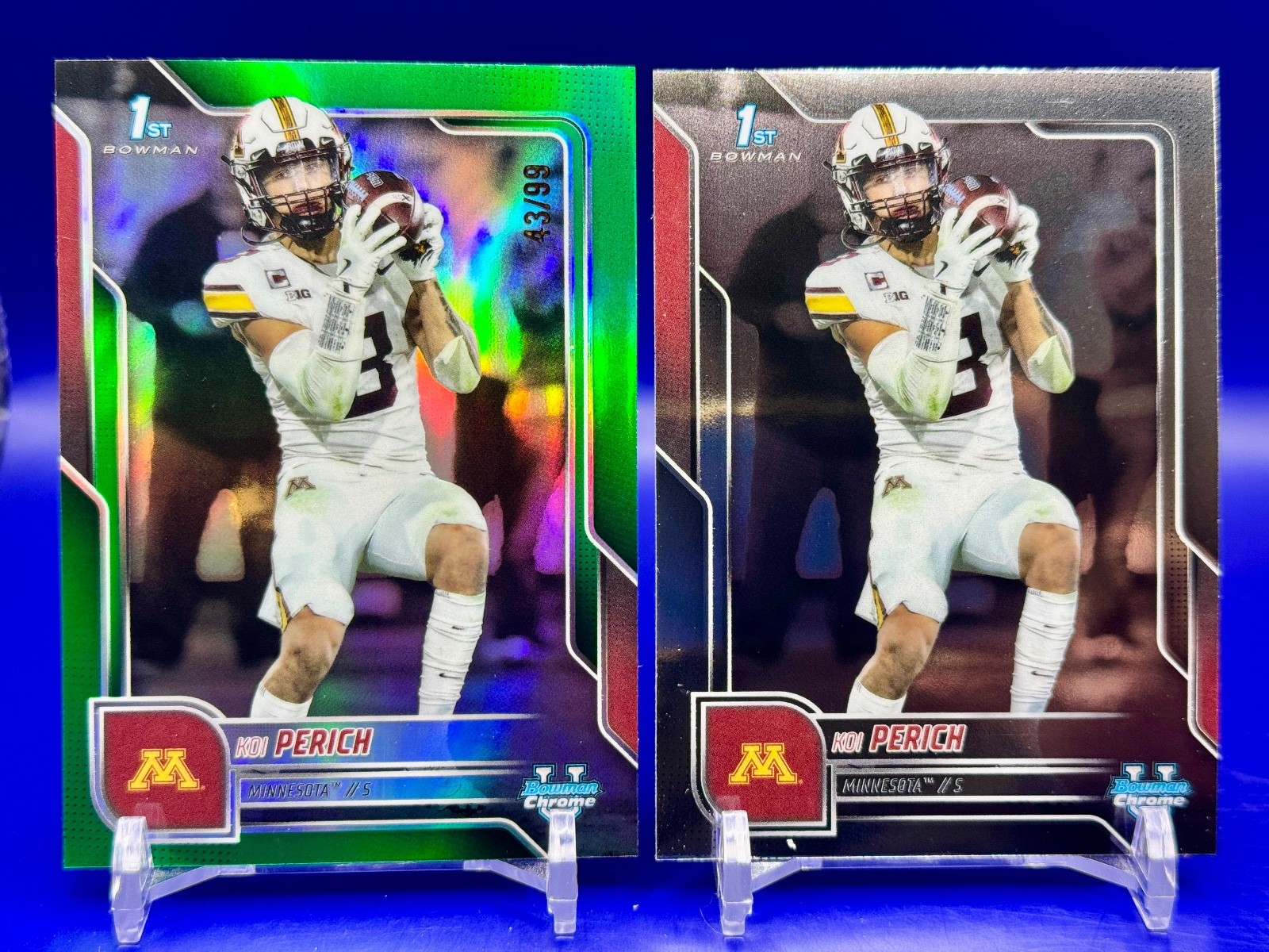 2025 Bowman University Chrome Koi Perich #116 Green Refractor /99 + Bowman 1st