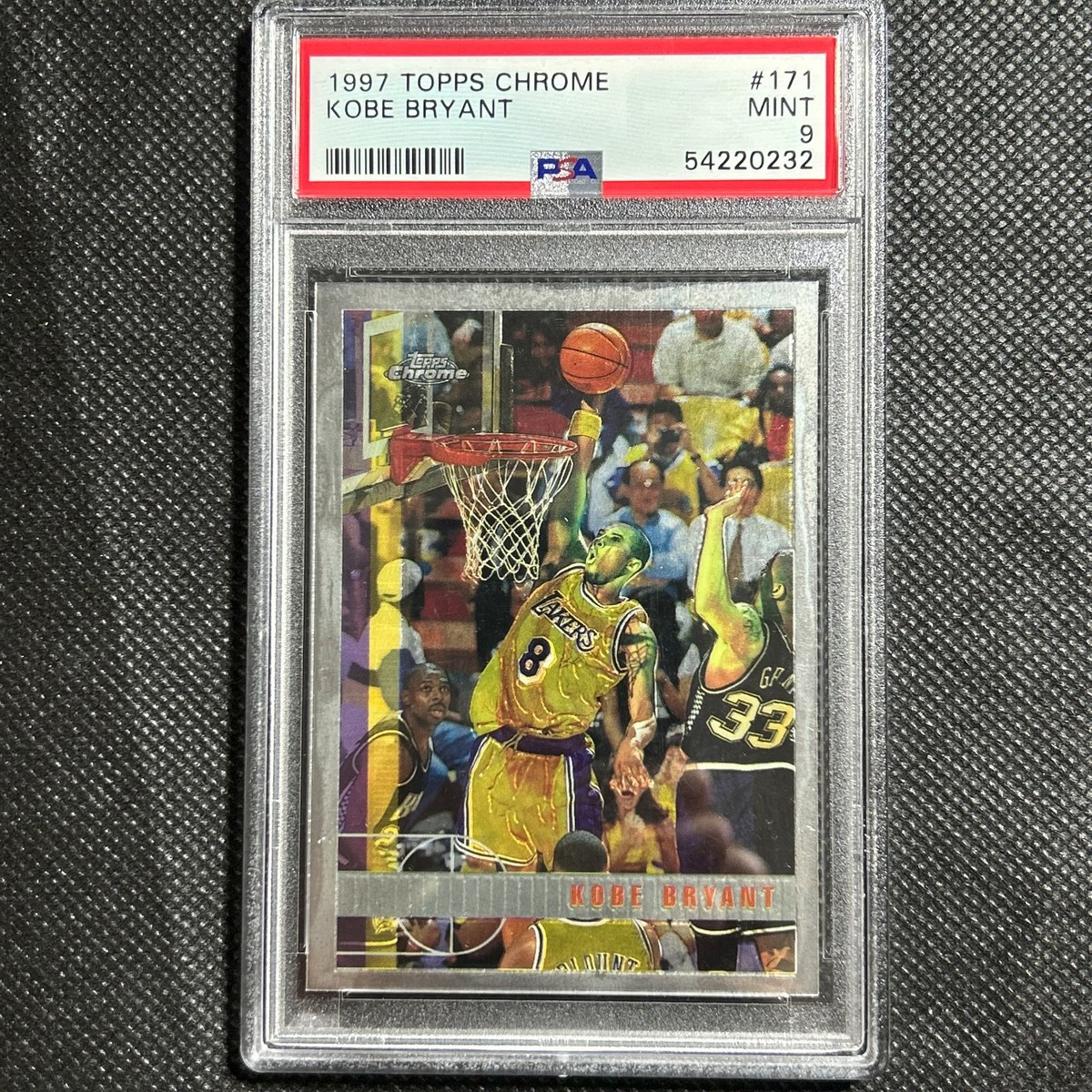 1997 Topps Chrome Kobe Bryant #171 PSA 9 MINT Los Angeles Lakers 