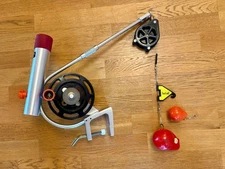 Big Jon Manual/Clamp On Downrigger with Release & 2 Balls-approx 2 & 4 pounds