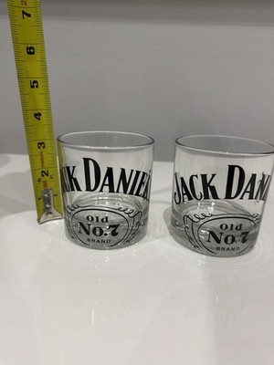 Jack Daniel's Old No. 7 Distillery Advertising Glasses Clear Set of 2