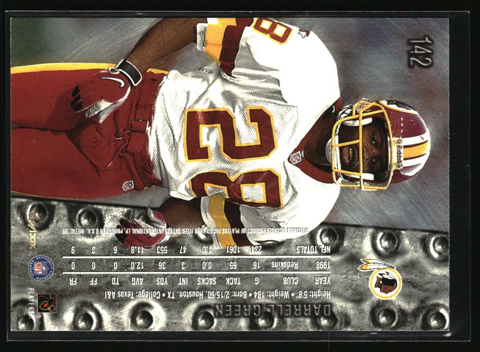 1999 SkyBox Metal Universe #142 Darrell Green - Image 2 of 2