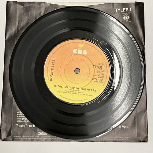 Bonnie Tyler - Total Eclipse Of The Heart - 1983 CBS 7" Vinyl - TYLER 1 - Bild 4 von 4