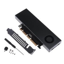 M.2 Expansion   Turn PCIE3.0 Cooling Fan SSD Adapter Dual Interface