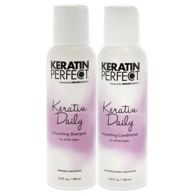 Keratin Perfect Daily Smoothing Duo - 3.4 Ounce (Pack of 1), Clear 