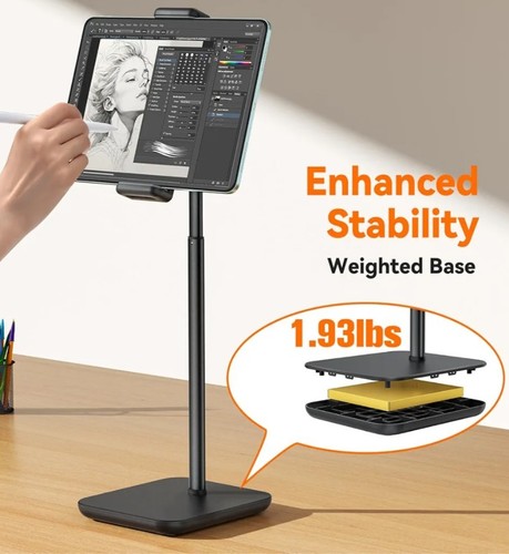 Soporte para Tableta Tounee para Escritorio con Soporte Ajustable 360 Abrazadera, Altura... - Imagen 3 de 4