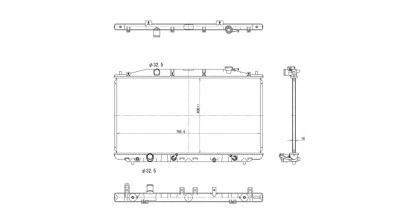 Radiador para 09-11 Acura TSX 2,4 L L4 fila única AC3010145 19010-RL5-A51 Foto 2 de 4