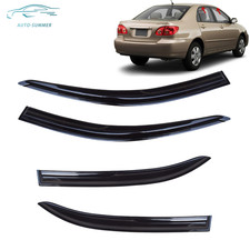 For Toyota Corolla 03 2004-2008 Window Visor Rain Guard Jdm Wavy 3d Style Smoke