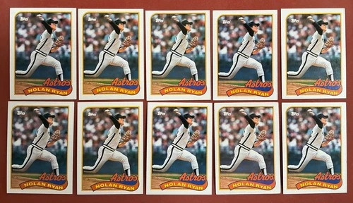 10 Card Lot  1989 topps Nolan Ryan #530 mint baseball card a