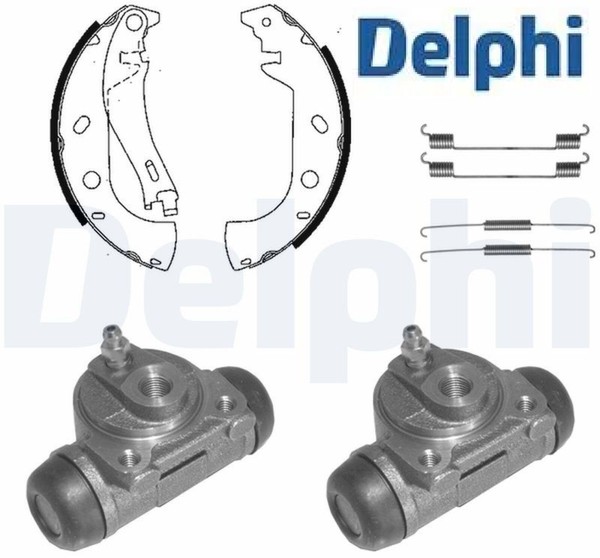 Delphi 1056 Bremsbackensatz 4 Bremsbacken Trommelbremse FüR Fiat-image