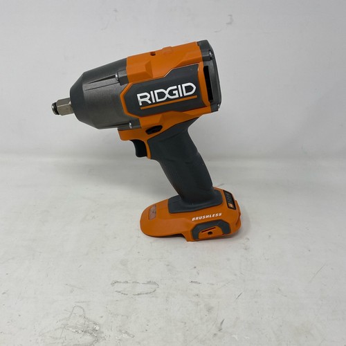RIDGID 18V Brushless 1/2" Mid-Torque Impact Wrench Tool Only, Orange/Gray