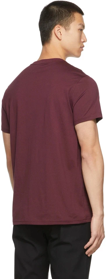 Camiseta Burberry London Para Hombre Parker Bordada Monograma Logo Granate Profundo Talla M Foto 3 de 4