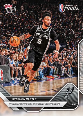 Stephon Castle 20/5/5 Finals 2025-26 NBA Topps NOW Card 333 Presale